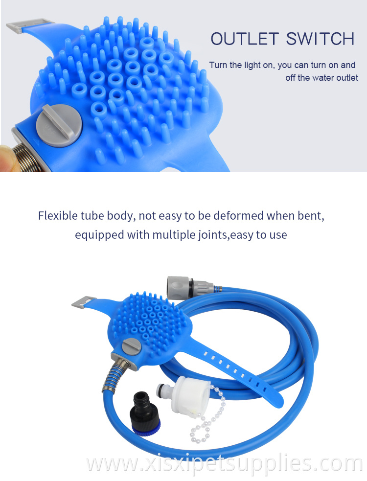 Factory Wholesale Portable Pet Water Washing Brush Dog Sprayer Bath Brush